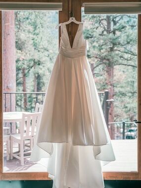 David's Bridal A-Line V-Neck Wedding Dress